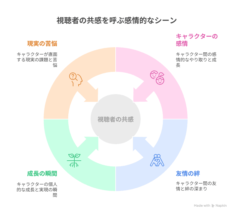 印象に残った感情的なシーンや成長ポイント